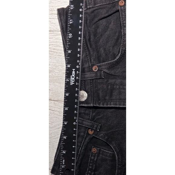 Zara Womens Black Relaxed Fit Button Fly Straight Leg Jeans US Size 2 W24 L26 - Picture 9 of 10